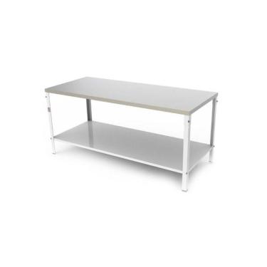 Imagem de Mesa Tampo Inox 160 cm Compartimento Inferior M-160 G2 Braesi