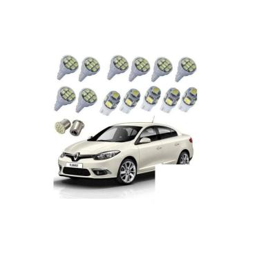 Imagem de Kit Lâmpadas Led Renault Fluence Pingo Teto Placa Ré