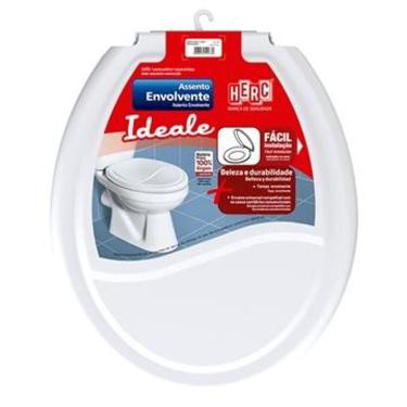 Imagem de Assento Sanitário 3385 Soprado Tampa Envolvente Branco - Herc