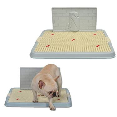 Imagem de Suporte portátil para almofada de xixi para cachorro, suporte para almofadas para filhotes, cão potty treinamento cachorrinho caixa caixa de areia bandeja interna ao ar livre banheiro para cães gatos, azul, G