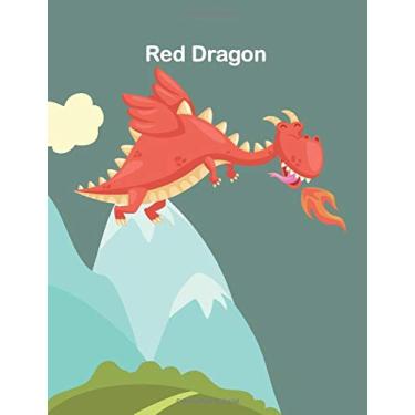 Imagem de Red Dragon: Red Dragon Marble Composition Notebook, Wide Ruled , for boys and girls, kids, students and teachers