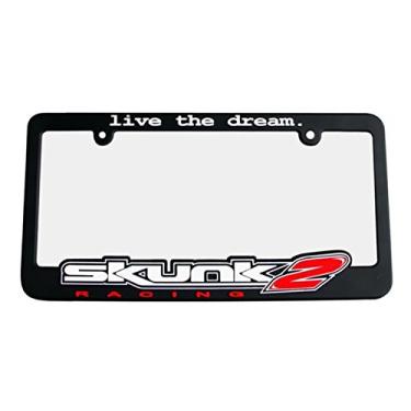 Imagem de Skunk2 Racing Moldura de placa de licença 838-99-1450 com logotipo "Live The Dream"