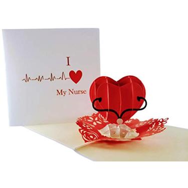 Imagem de iGifts And Cards Unique I Heart My Nurse Cartão de felicitações 3D – Obrigado, feliz aniversário, apreciação, parabenos, meio dobra, amor, engraçado, melhor, médico, cuidados médicos, hospital, maravilhoso, especial