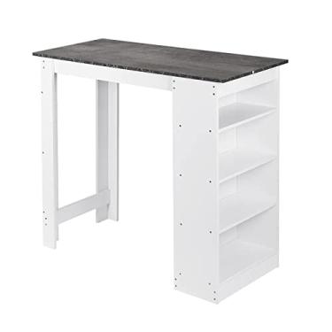 Imagem de KIZQYN Mesa de bar moderna simples bar casa mesa de bar multifuncional leite loja de chá cafeteria bar mesa pub conjunto de mesa (cor: 03)