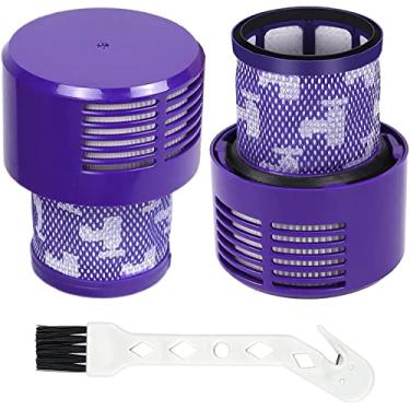 Imagem de Substituição de filtro HEPA para aspirador sem fio Dyson Cyclone V10 Animal V10 Absolute SV12 V10 Total Clean Cordless Stick Nº de peça 969082-01 (pacote com 2)