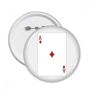 Imagem de Diamante A Baralho Padrão Pinos Redondos Emblema Botão Decoração 5 peças