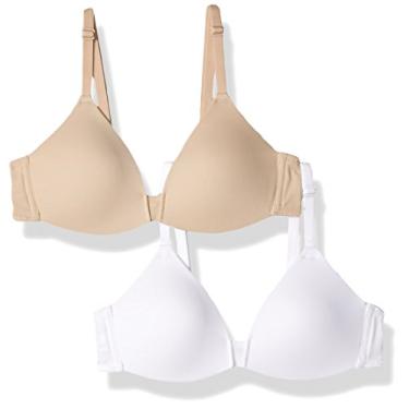 Imagem de Hanes Pacote com 2 sutiãs femininos moldados sem aro, Branco/Nude, (32) A