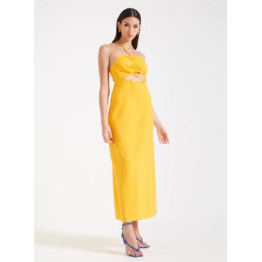 Imagem de Vestido Midi Forum Feminino Amarelo Light Day GG
