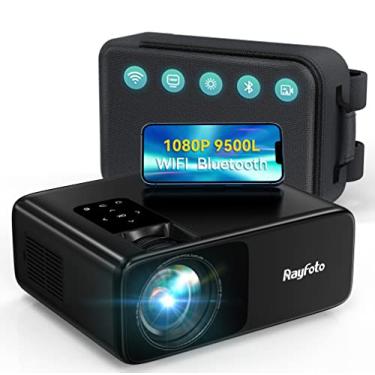 Imagem de Projetor Nativo 1080P, projetor Rayfoto Full HD 9500L WiFi Projetor Bluetooth, projetor de vídeo de cinema em casa de 300 polegadas compatível com HDMI, USB, laptop, smartphone iOS e Android