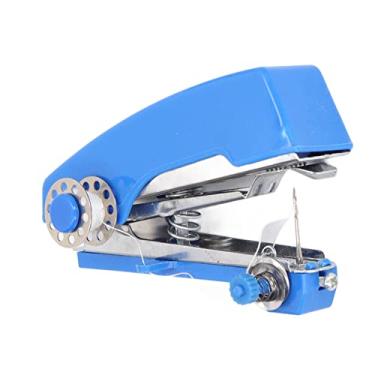 Imagem de Maquina De Costura, Mini Maquina De Costura Manual De MãO Portatil Para Viagem, Maquina De Costura Doméstica Para Roupas DIY, Seda, Bainha, Cortina, Tecido (Azul)