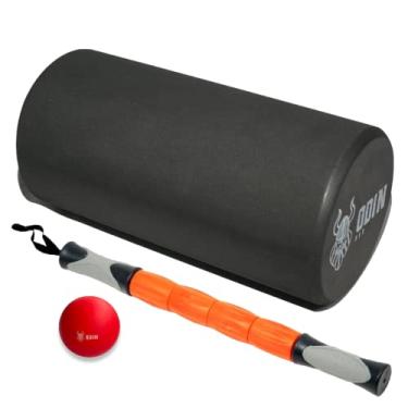 Imagem de Kit Rolo de Massagem Liberação e Bastão Liberação Stick e Bola Lacrosse de Massagem Odin Fit