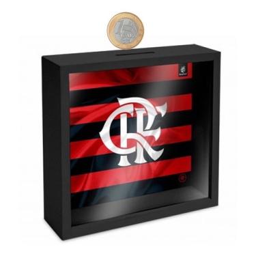 Imagem de Quadro Cofre Flamengo Porta Moedas Cofrinho Mengão Oficial