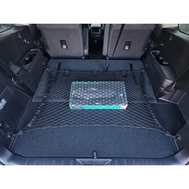 Imagem de Rede de carga de malha elástica para porta-malas automotivo estilo piso para Subaru Ascent 2019-2022 - Organizadores de porta-malas premium e armazenamento - Rede de bagagem para crossover - Melhor organizador de carro para Subaru Ascent