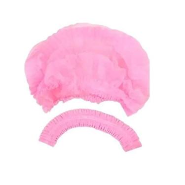 Imagem de Touca Descartável Tnt Rosa 100 Unidades
