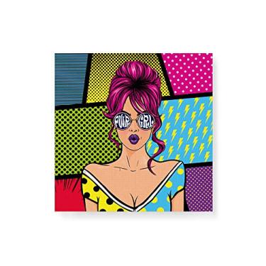 Imagem de Arte Maníacos Quadro Decorativo em Tela Canvas PWR GRL Pop Art - 50x50cm