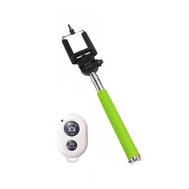 Imagem de Bastao para Selfie para Fotos e Vídeos com Controle Bluetooth Verde