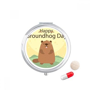 Imagem de Caixa de comprimidos de bolso para remédios nos EUA e Canadá, Dia do Groundhog