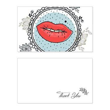 Imagem de Moldura de flor labial, estampa de desenho animado, cartão de agradecimento, papel de aniversário, agradecimento de casamento
