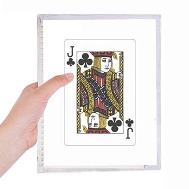 Imagem de Caderno com estampa de cartas de baralho Club J com folhas soltas e diário recarregável