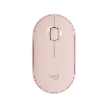 Imagem de Mouse Sem Fio Logitech Pebble M350 Rosa Bluetooth E/Ou Mini Conector U