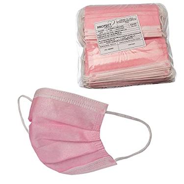 Imagem de Mascara Descartavel Cirurgica Tripla Rosa Pct 100 Und