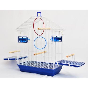 Imagem de Gaiola Para Calopsita Pássaro Manso Bragança de Aramado Azul