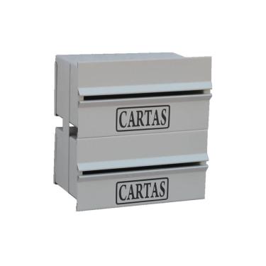 Imagem de Caixa Correio Condomínio Detrás Para Muro Cinza 2 Módulos