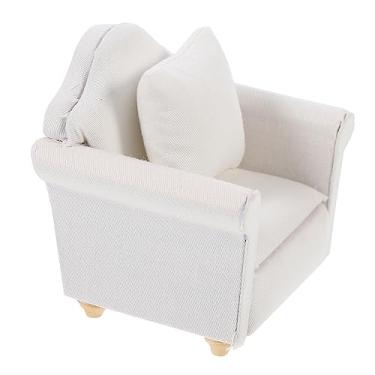 Imagem de BCOATH 1 Unidade Mini Sofá Tampo De Mesa Sofá Solteiro Cadeira Sofá Decoração De Sofá Modelo De Sofá Algodão Brinquedo Individual Branco Miniatura
