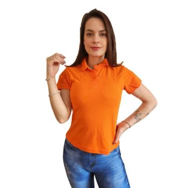 Imagem de Kit 2 Camisa Gola Polo Feminina Baby Look Camiseta Atacado Varejo - Ma