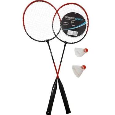 Imagem de Kit Badminton Sport 2 Raquetes + 2 Petecas + Bolsa - Convoy