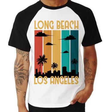 Imagem de Camiseta Raglan Long Beach Los Angeles - Foca Na Moda