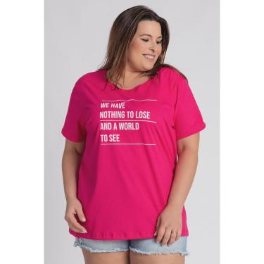 Imagem de T-shirt Feminina Plus Size Estampada We have nothing to lose and a world to see - Serena