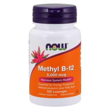 Imagem de Methyl B12 Methylcobalamin 5000Mcg (120 Pastilhas) Now Foods