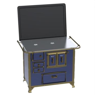 Imagem de Fogao a Lenha Venax n 2 Renaissance Chapa de Aluminio Azul