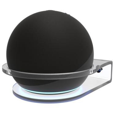 Imagem de Suporte Stand de Parede Transparente Compatível com Alexa Echo Dot 4ª e 5ª Geração e Echo Pop - ARTBOX3D