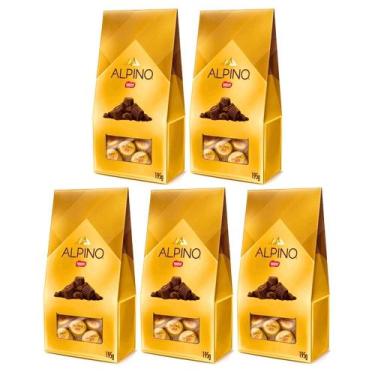 Imagem de Kit Chocolate Bombom Alpino Bag Nestlé - 5Cx C/ 195G Cada