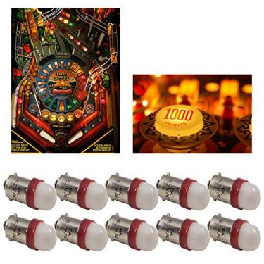 Imagem de PA Lâmpada LED 10PCS #44#47#1893#756#1847 T11 ba9s 2 SMD 2835 LED 6.3V DC Bayonet Pinball Machine Lâmpada Vermelha