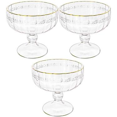 Imagem de Taça de Sobremesa em Cristal Imperial Fio de Ouro 200mL 3 peças - Lyor