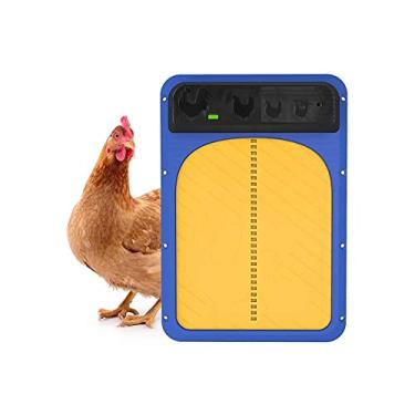 Imagem de Abridor automático de porta de galinheiro, porta de galinheiro automático com sensor de luz, porta de galinha alimentada por bateria para aves pequenas, abridor de portão elétrico à prova d'água para