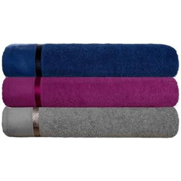 Imagem de Kit 3 Toalhas Banhao Gigante Glamour 500g - Super Macia (KIT 3)