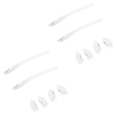 Imagem de SAUCER Kit de borracha de substituição para hastes e protetores de nariz compatível com Oakley Flak 2.0 OO9295 | Óculos de sol Flak 2.0 XL OO9188 - Branco + Branco