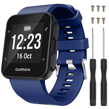 Imagem de Pulseira para Garmin Forerunner 35, pulseira de silicone macio de substituição para smartwatch Garmin Forerunner 30 (sem rastreador)