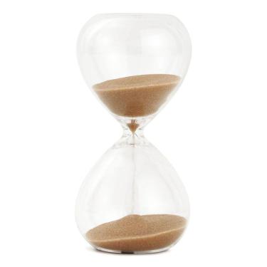 Imagem de Ampulheta Decorativa em Vidro Areia Marrom 5 Minutos 10cm 18743G Mart