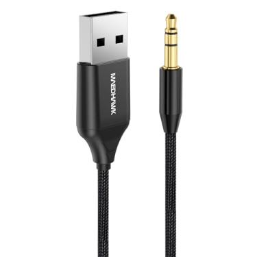Imagem de MaedHawk Receptor Bluetooth 5.0 para Carro, Adaptador Bluetooth com USB e Entrada Auxiliar de 3,5 mm para Estéreo de Carro e Alto-Falantes Residenciais