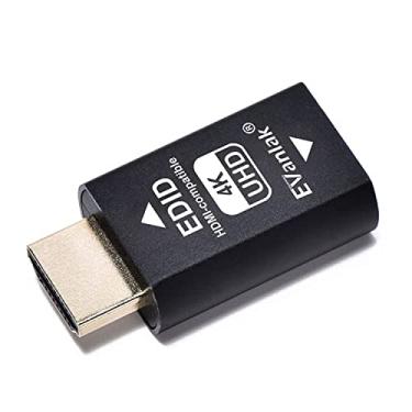 Imagem de EVanlak Hdmi Edid Emulator Passthrough 3ª geração Premium Alumínio Eliminado Adaptador Emulador Funciona com Mac Thunderbolt para HDMI Switches/Extensor/Receptor AV/Divisores de Vídeo