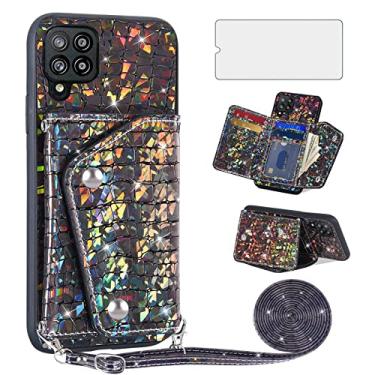Imagem de Asuwish Capa de telefone para Samsung Galaxy A42 5G capa carteira com protetor de tela de vidro temperado e suporte para cartão acessórios de celular de couro brilhante A 42 G5 42A S42 4G 2021
