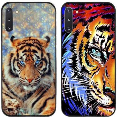 Imagem de 2 peças Tiger King impresso TPU gel silicone capa de telefone traseira para Samsung Galaxy (Galaxy Note 10)