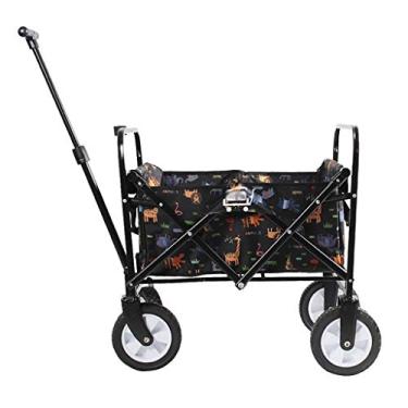 Imagem de Carrinhos de armazenamento Carrinho de jardim dobrável Carrinho de compras multifuncional para acampamento ao ar livre na praia Caminhão de tração de supermercado com 4 rodas (B) (A) hopeful