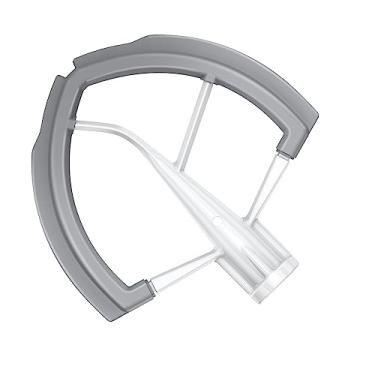 Imagem de Acessórios e acessórios para batedeira de borda flexível para batedeira KitchenAid de 6 litros, acessório de pá de pastelaria para KitchenAid, lavável na lava-louças, branco