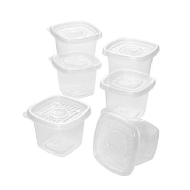 Imagem de Conjunto de Potes Quadrados Pop com 6 Unidades Plasútil